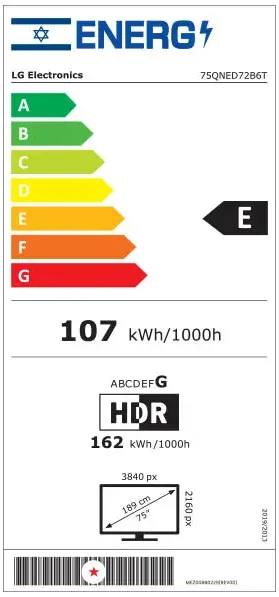 �������� ���� 75" LG ��.��  75QNED72B6T  QNED MiniLED  4K AI 