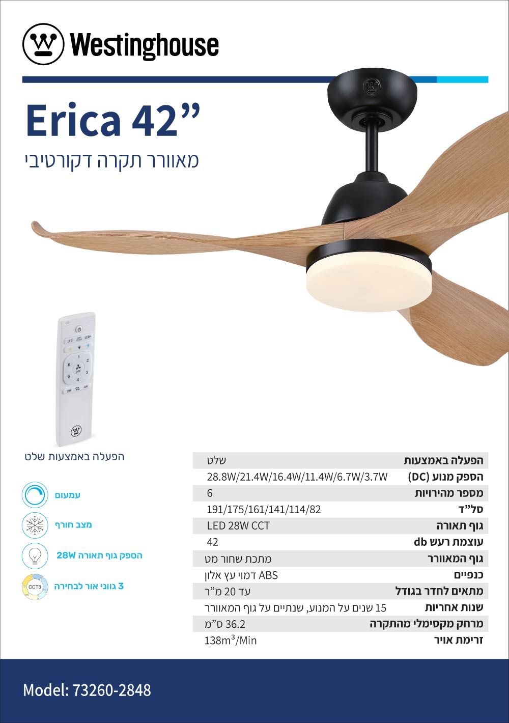 ������� ���� 42" Westinghouse ����������  ����� ERICA ���� ���  + ����� 28W LED