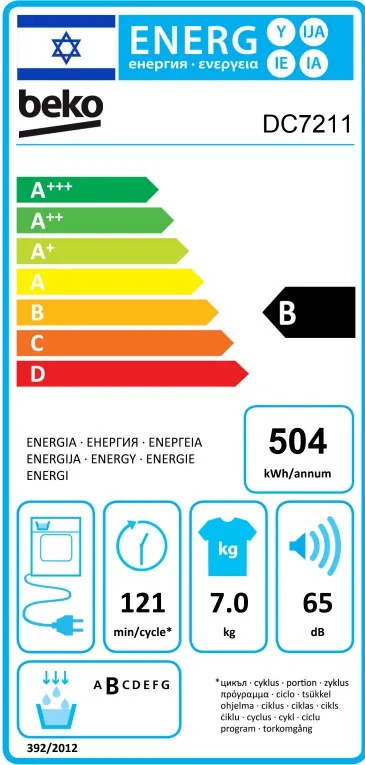 ����� ����� 7 �"� ��������  BEKO ���� DC7211