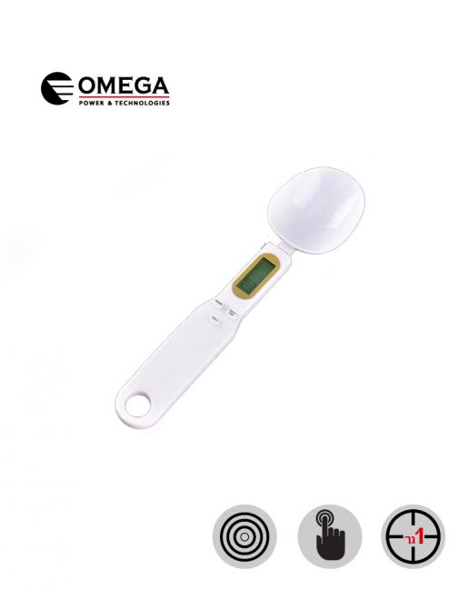 משקל כף דיגיטלי OMEGA מדויק עד 500 גרם עם צג LCD משקל כף דיגיטלי OMEGA מדויק עד 500 גרם עם צג LCD