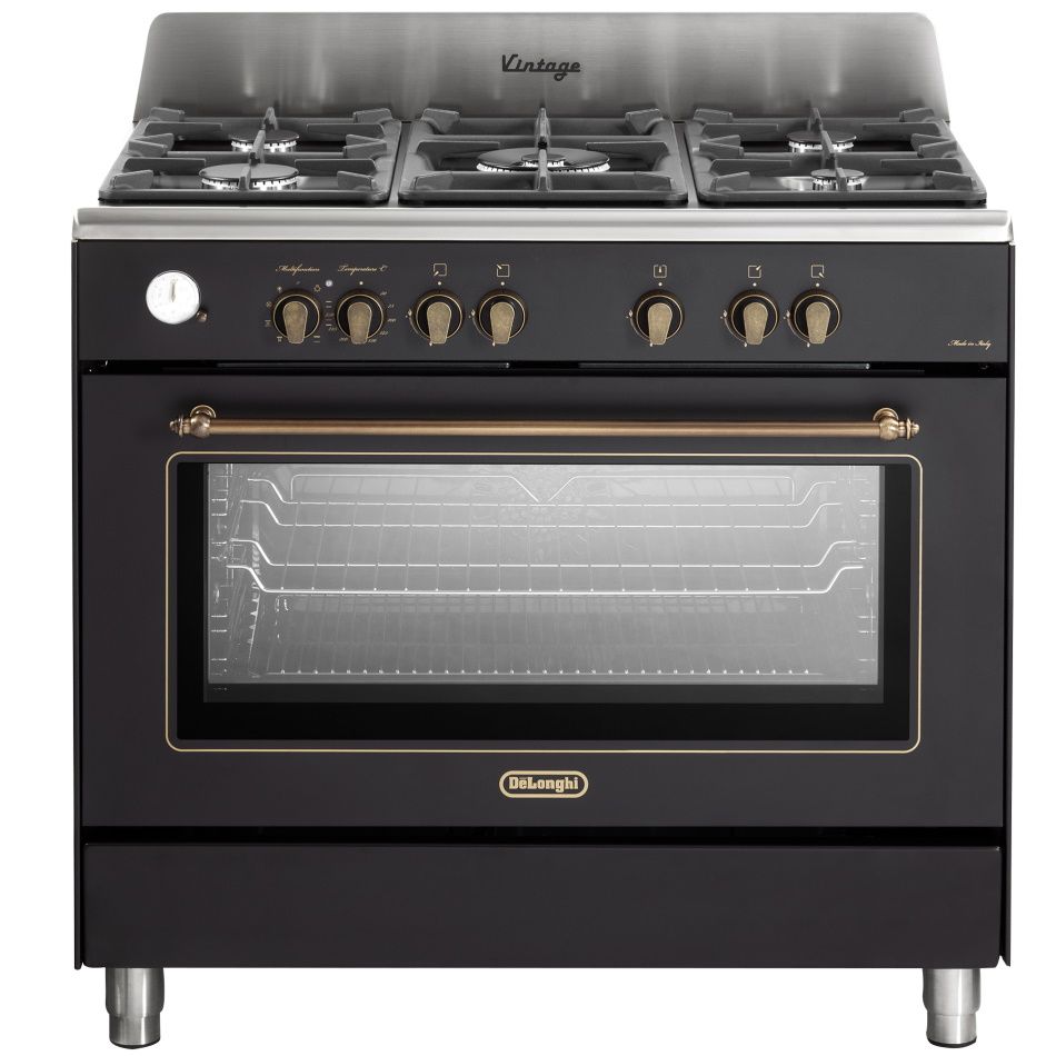 תנור משולב כיריים גז - 5 להבות Delonghi דלונגי PEMA965C שחור - כפרי תנור משולב כיריים גז - 5 להבות Delonghi דלונגי PEMA965C שחור - כפרי