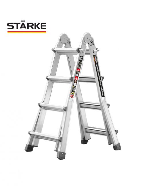 סולם אלומיניום טלסקופי מקצועי 4x4 תוצרת STARKE סולם אלומיניום טלסקופי מקצועי 4x4 תוצרת STARKE